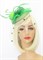 Молочная шляпка с зеленым регилином. Флавия - фото 19471