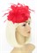Красная шляпка с большим перьевым цветком. Беатрис - фото 19473
