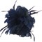 Темно-синяя шляпка с большим перьевым цветком. Беатрис - фото 19482