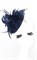 Темно-синяя шляпка с большим перьевым цветком. Беатрис - фото 19485