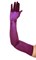 Длинные атласные фиолетовые перчатки - фото 19544