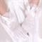 Белые прозрачные перчатки с бантиком и рюшами - фото 20710