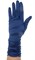 Атласные перчатки со сборками 3/4. Темно-синие - фото 21625