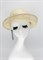 4116. Шляпа с полями из синамей бежевая - фото 21852