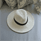 4185. Летняя шляпа федора из соломки. Белая - фото 22279