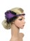 Повязка на голову с фиолетовыми перьями и камнями - фото 22557