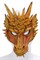 Маска дракона 3D. Оранжевая - фото 22934