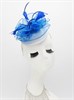 Белая шляпка Фелисити с объемным синим регилином - фото 23562