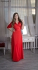 Красное длинное платье халат "летучая мышь" - фото 23660