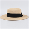 4574. Летняя шляпка канотье с широкими полями из соломки - фото 23841