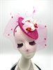 Шляпка с вуалью и орхидеями Кендис. Ярко-розовая - фото 23972