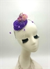 Фиолетовая шляпка с розами и птичкой - фото 23981
