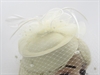 Шляпка с вуалью Жанна. Молочная - фото 24061