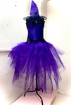 Карнавальный костюм ведьмы с асимметричной юбкой. Фиолетовый - фото 24179