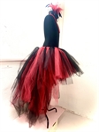 Пышная асимметричная юбка из фатина. Красный+черный - фото 24248