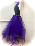 Пышная длинная юбка из фатина. Фиолетовый+черный - фото 24254