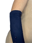 Перчатки длинные зимние с бисером. Темно-синий, р. 7,5 - фото 24389