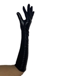Перчатки длинные зимние черные с экокожей, р. 6,5 - фото 24399