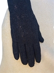 Перчатки длинные зимние черные с фактурной вязкой, р. 6,5 - фото 24407