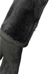 Перчатки длинные зимние черные без декора, р. 8, текстильная замша - фото 24426