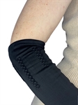 Перчатки длинные зимние черные с вышивкой, р. 7,5, текстильная замша - фото 24439