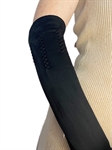 Перчатки длинные зимние черные с вышивкой, р. 7,5, текстильная замша - фото 24440