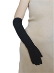 Перчатки длинные зимние черные со стразами "vip", р. 7, текстиль с микрофиброй - фото 24461