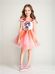 Нарядное персиковое платье для девочек с LOL - фото 24557