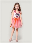 Нарядное персиковое платье для девочек с LOL - фото 24558