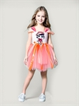 Нарядное персиковое платье для девочек с LOL - фото 24560