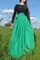 Зеленое платье в пол, верх из панбархата - фото 5296