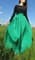 Зеленое платье в пол, верх из панбархата - фото 5299