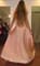 Платье в пол с персиковой юбкой и кружевом - фото 5523