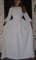 Белый платье в пол в горошек с открытыми плечами - фото 5613