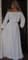 Белый платье в пол в горошек с открытыми плечами - фото 5614
