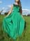 Зеленое платье в пол с кружевом на груди. 259 - фото 5626