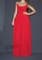 Красное длинное платье с цепочкой. 184 - фото 5698