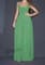 Зеленое длинное платье с цепочкой. 184 - фото 5699