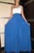 Вечернее синее платье в пол на одно плечо - фото 6508