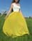 Ярко-желтое платье на одно плечо - фото 6517