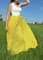 Ярко-желтое платье на одно плечо - фото 6521