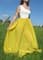 Ярко-желтое платье на одно плечо - фото 6523