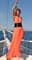 Ярко-коралловое платье в пол в с открытой спиной и лентами - фото 6560