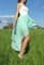 Шифоновое платье цвета минт с ассиметричной юбкой - фото 6612