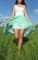 Шифоновое платье цвета минт с ассиметричной юбкой - фото 6615