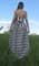Корсетное платье в пол в полоску - фото 7706