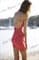 Вязаное алое пляжное платье - фото 7767