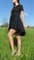 Черное платье-рубашка с юбкой-солнце - фото 8064