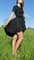 Черное платье-рубашка с юбкой-солнце - фото 8065