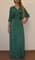 Зеленое длинное платье халат "летучая мышь" - фото 8150